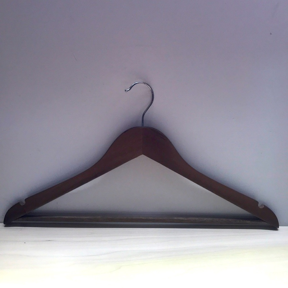 Heavy duty, brown wooden hangers (25)